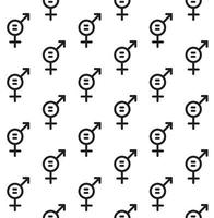 Vector seamless pattern of woman equality symbol