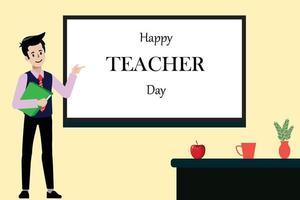 mundo profesores día celebracion vector