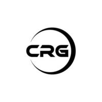CRG letter logo design in illustration. Vector logo, calligraphy designs for logo, Poster, Invitation, etc.
