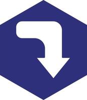 Turn Down Vector Icon design