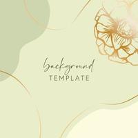 Abstract background vector template with geometric shapes and anemone flower. Good for social media posts, mobile apps, banner designs, online promotions and adverts. Floral vector background.
