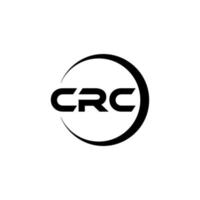 CRC letter logo design in illustration. Vector logo, calligraphy designs for logo, Poster, Invitation, etc.