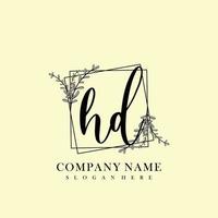 HD Initial beauty floral logo template vector