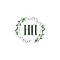 HO Initial beauty floral logo template vector