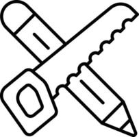 saw-and-pen- Illustration Vector