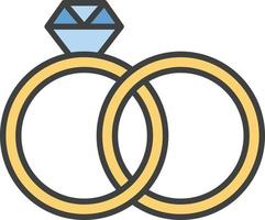 anillos de boda ilustración vector