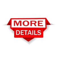 More details written on banner design. Flat icon design. vector