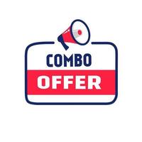 Combo offer flat vector design template. Flat icon