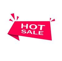 Hot sale banner design template. Flat vector illustration. Special sale.