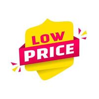 Low price banner template. Cost reduction icon. Modern style design. Vector illustration.