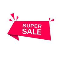 Super sale banner template. Design for marketing, advertising, business. Flat vector illustration.