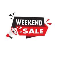 Weekend sale. New Offer and Shopping Discount. Banner design template. vector