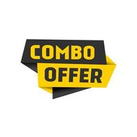 Combo offer. Big discount light banner design element. flat Vector template.