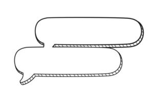 cómic habla burbuja 3d garabatear describir. múltiple conversacion diálogo modelo vector ilustración