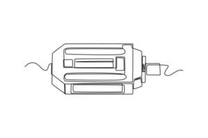 Single one line drawing bicycle pedals. World bicycle day concept. Continuous line draw design graphic vector illustration.