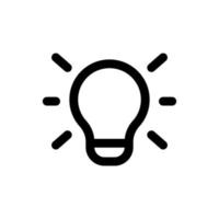 Simple Lightbulb icon. The icon can be used for websites, print templates, presentation templates, illustrations, etc vector