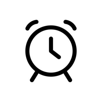 sencillo alarma icono. el icono lata ser usado para sitios web, impresión plantillas, presentación plantillas, ilustraciones, etc vector