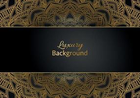 Luxury ornamental mandala design background in gold color vector. Vector islamic background
