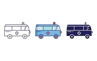 icono de vector de ambulancia