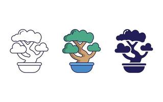 bonsai vector icono