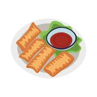 Spring rolls vector illustration