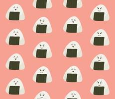 Seamless vector pattern from onigiri