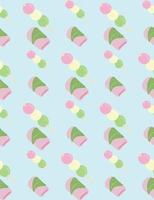 Pattern of sakuramochi and dango vector