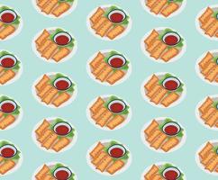 Spring roll pattern vector
