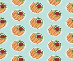 Spring roll pattern vector