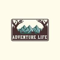 Adventure Life Badge Logo Design. Outdoor Adventure Vintage badge vector