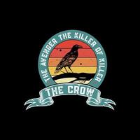 The Crow Summer Vibe T-shirt Vintage Design vector