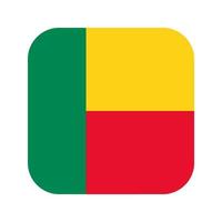 Benin flag simple illustration for independence day or election vector
