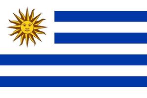 Uruguay flag simple illustration for independence day or election vector