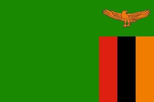 Zambia flag simple illustration for independence day or election vector