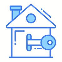 Secure house vector design in modern style, well designed icon