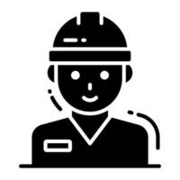 Construction worker design in modern style, easy to use vector