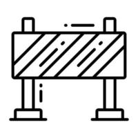 Construction barrier vector design in trendy style, easy to use icon