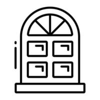 Beautiful designed icon of home entrance door, trendy style icon vector