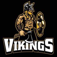 mascot of viking warrior vector