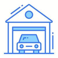 Beautiful designed vector of car garage, building of goods storage