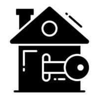 Secure house vector design in modern style, well designed icon