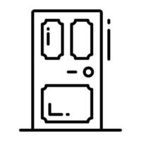 Well designed vector of house door, entry door icon