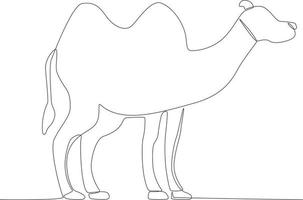 A two-humped camel for Eid al-Adha celebrations vector