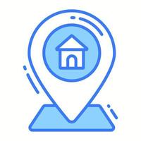 Home location vector design in trendy style, home address icon