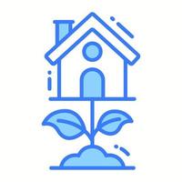 House plant vector design in modern style, property rate increase