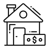 Property price vector design in trendy style, easy to edit