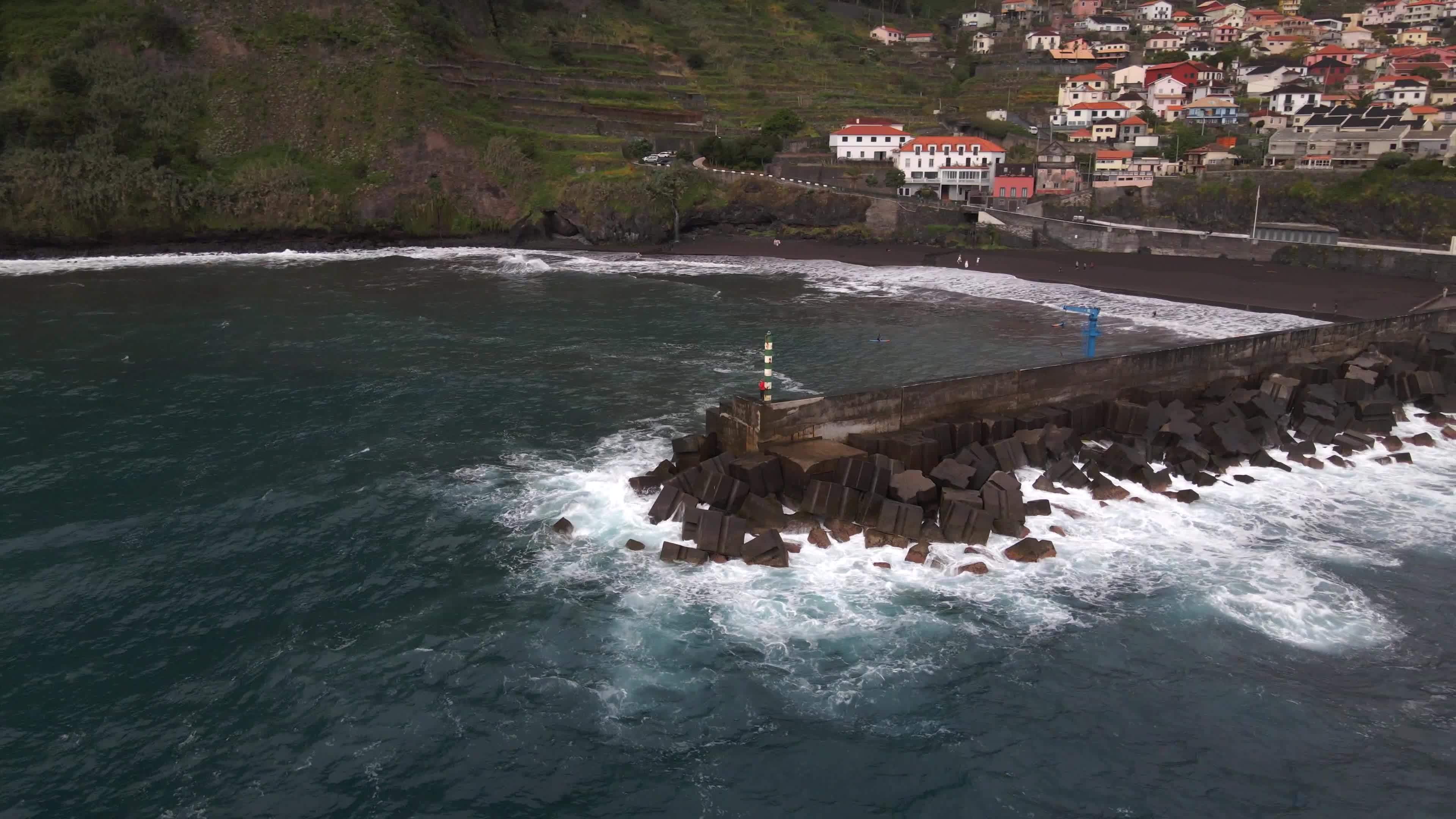 Ribeira da Janela in Madeira, Portugal by Drone 23092238 Stock Video at