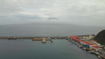 View of Mt. Pico from Horta, Faial in the Azores video