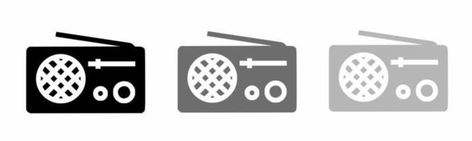 Radio retro icon symbol illustration set for business. vector