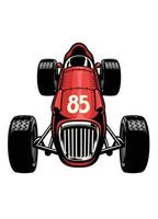 old vintage formula car racing vector